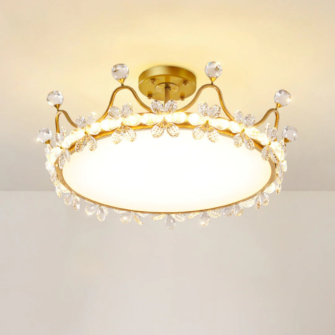 Lámpara de techo sencilla Crystal Crown