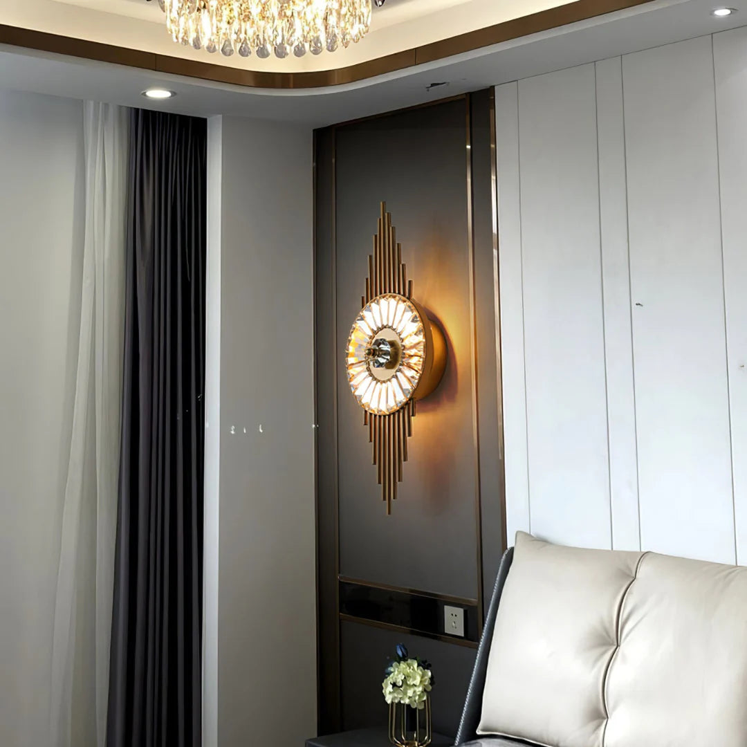 Aplique de pared Crystal Gear Gold