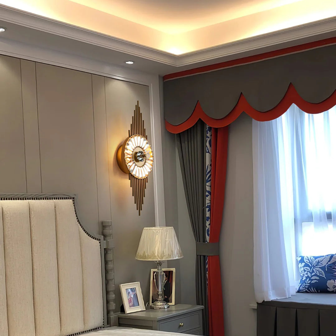 Aplique de pared Crystal Gear Gold