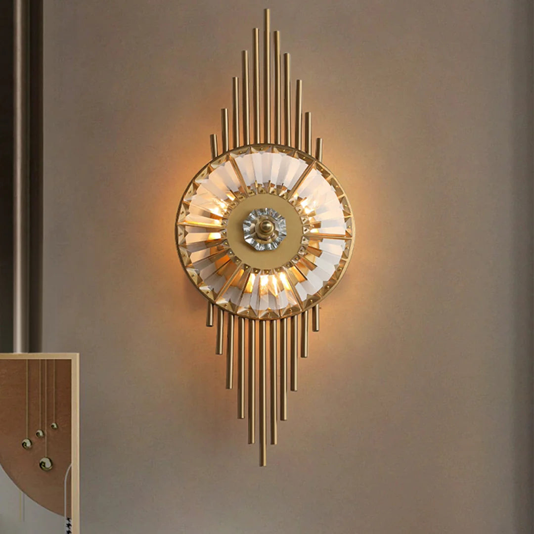 Aplique de pared Crystal Gear Gold
