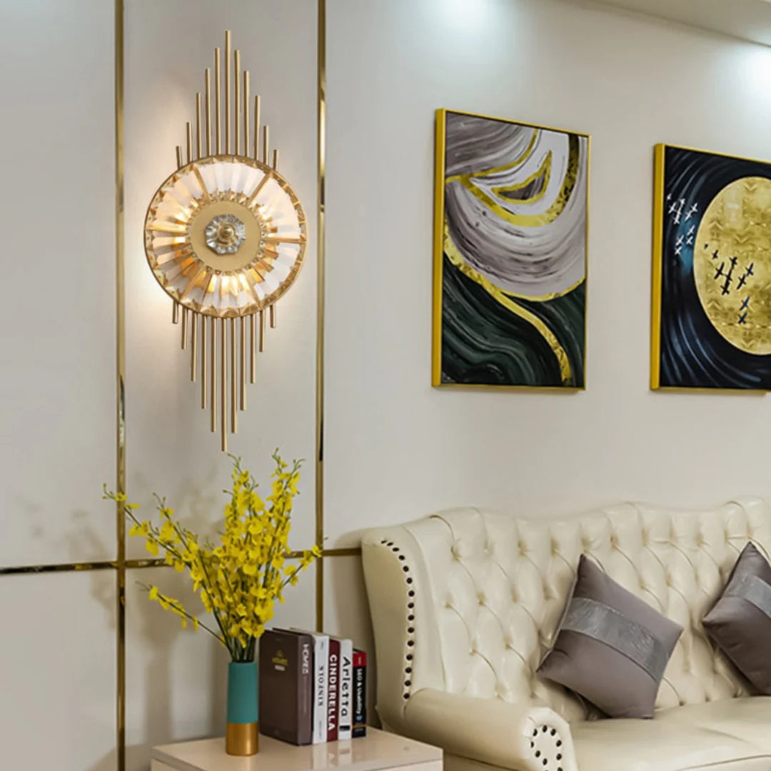 Aplique de pared Crystal Gear Gold