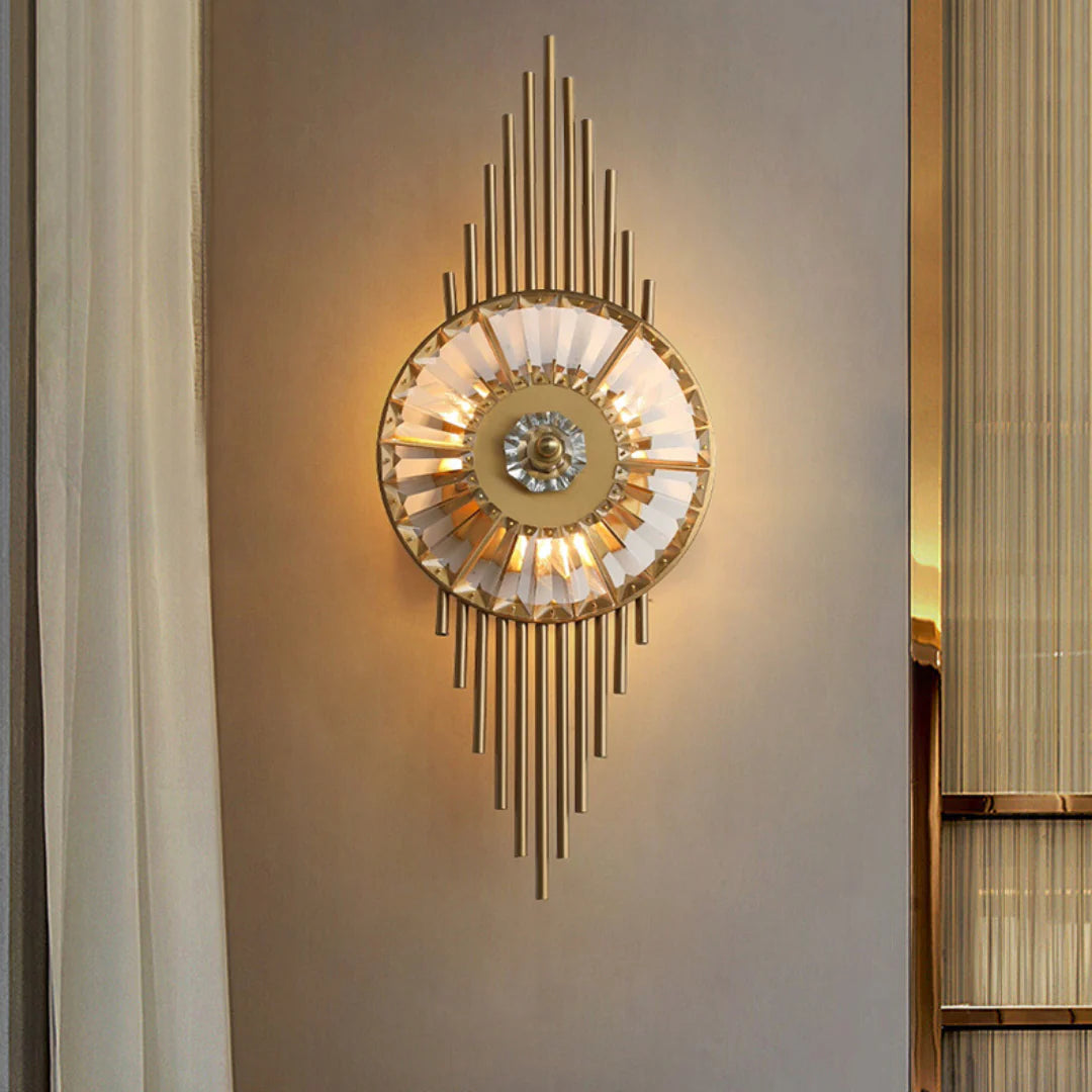 Aplique de pared Crystal Gear Gold
