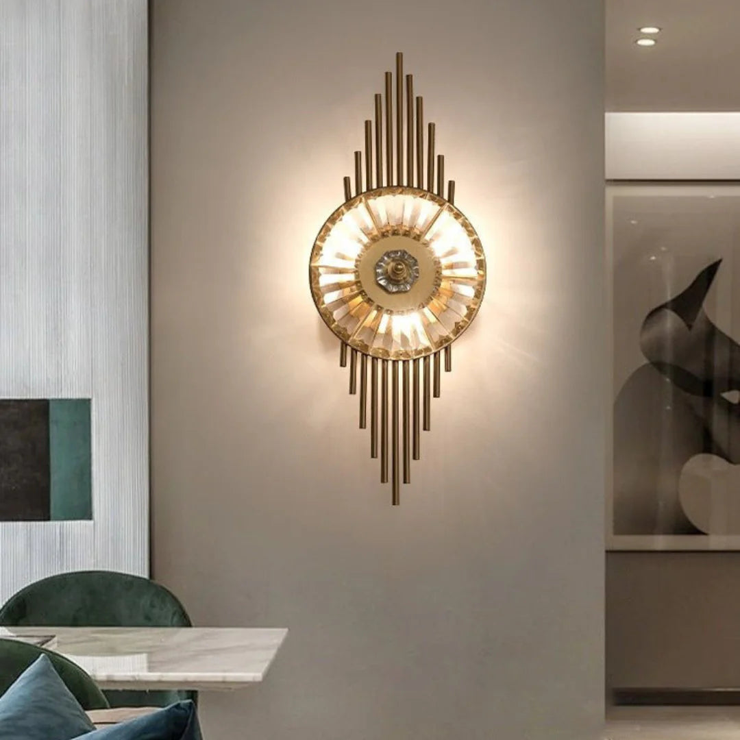 Aplique de pared Crystal Gear Gold