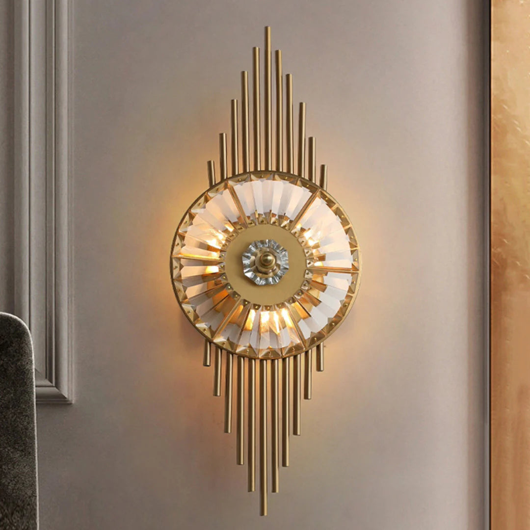 Aplique de pared Crystal Gear Gold