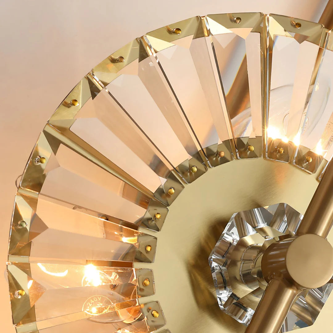 Aplique de pared Crystal Gear Gold