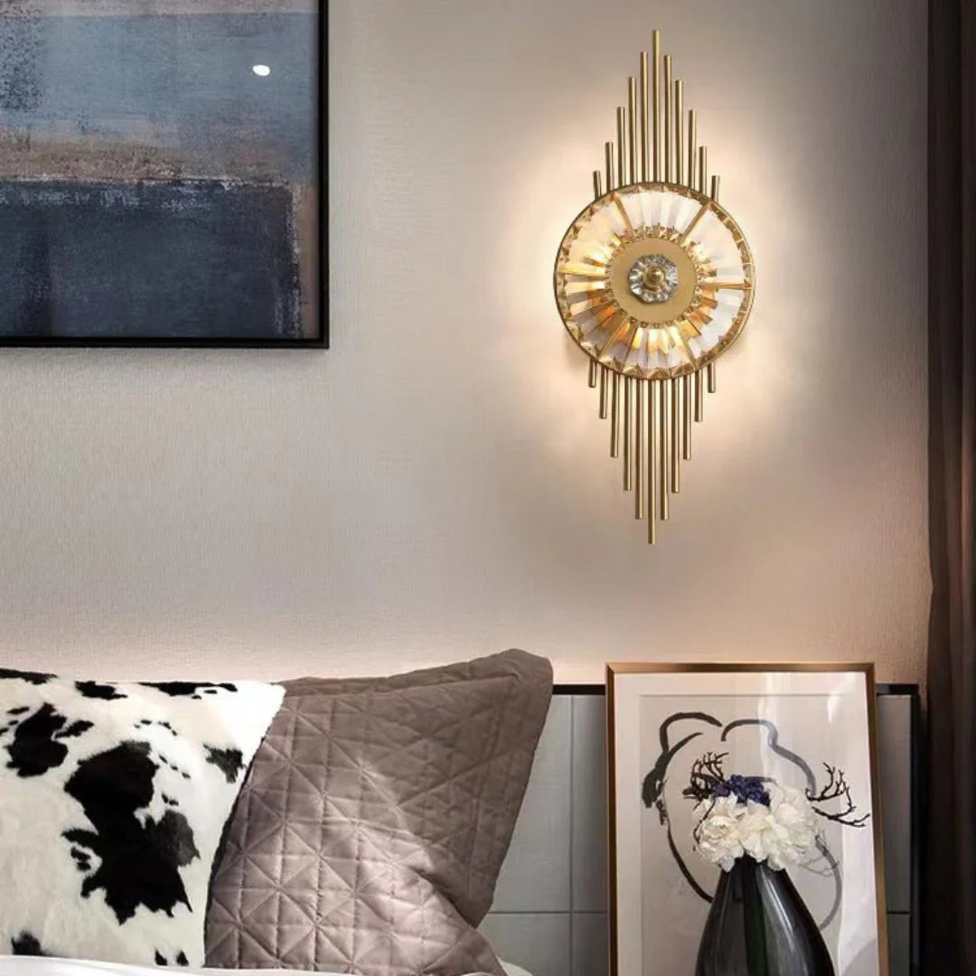 Aplique de pared Crystal Gear Gold