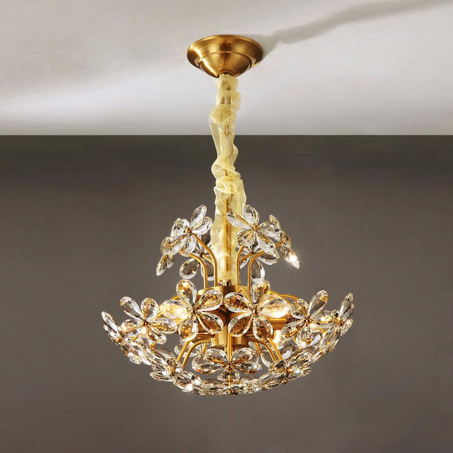 Araña de cristal floral