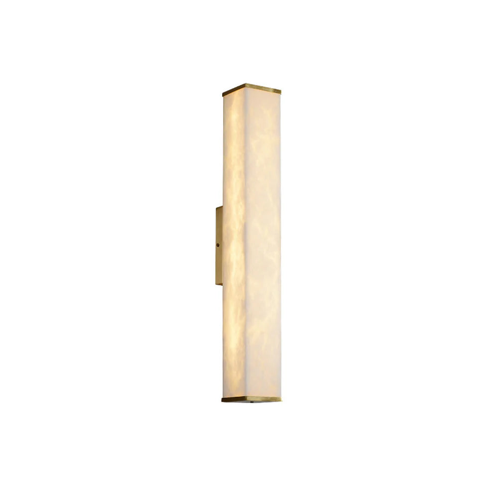 Aplique de pared rectangular de alabastro