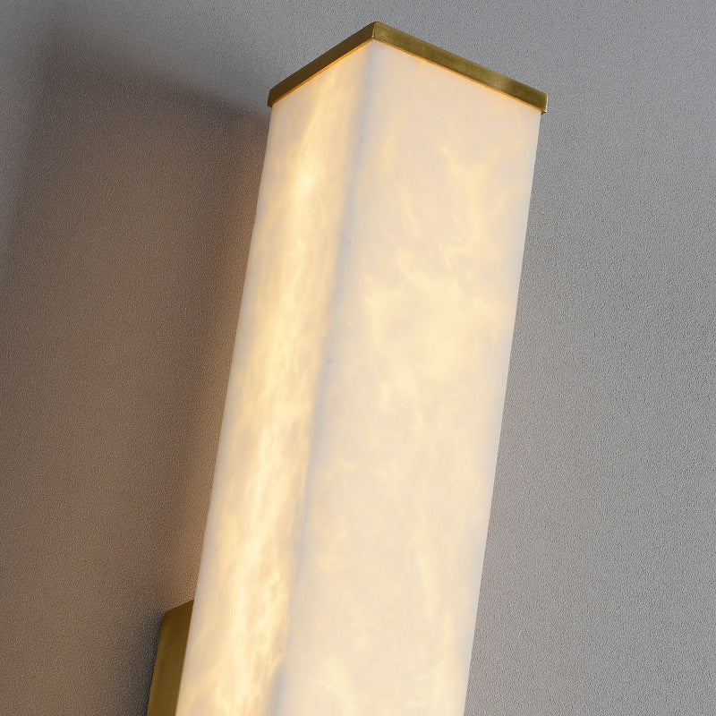 Aplique de pared rectangular de alabastro