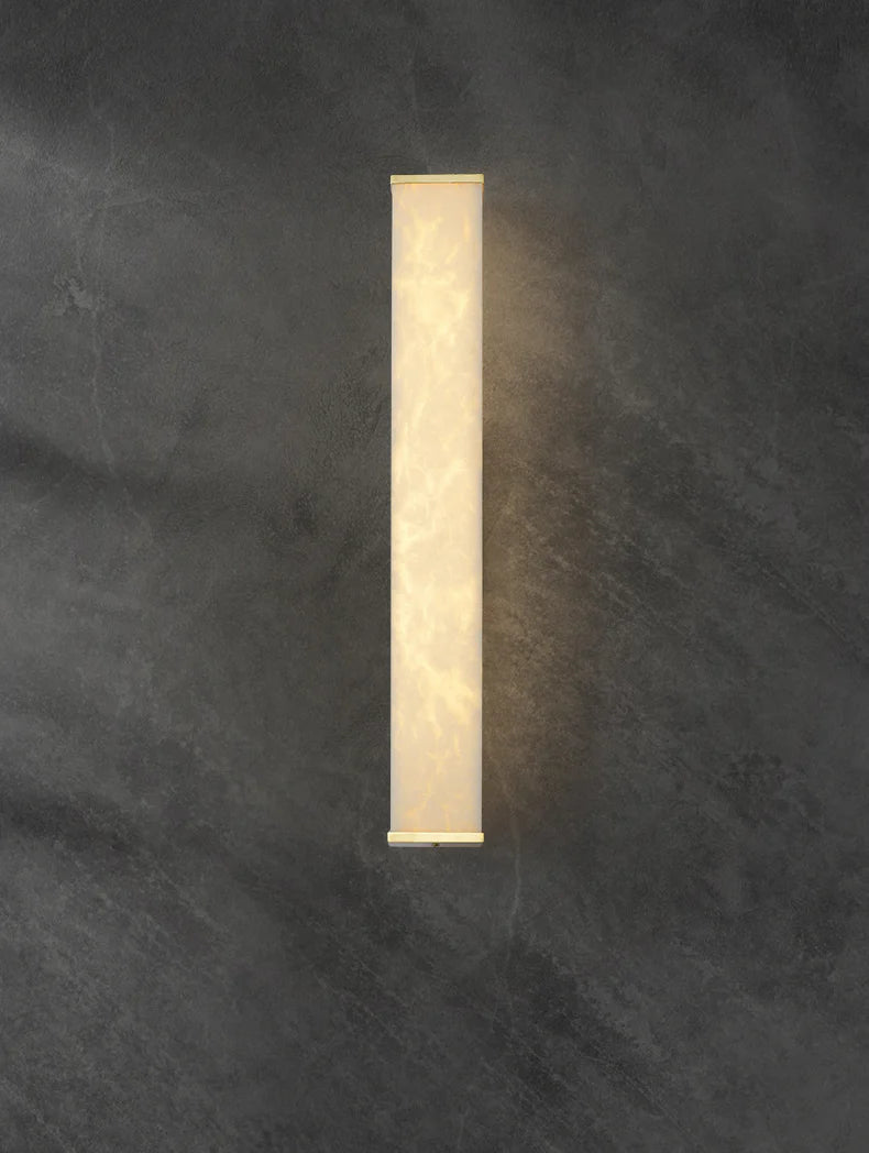 Aplique de pared rectangular de alabastro
