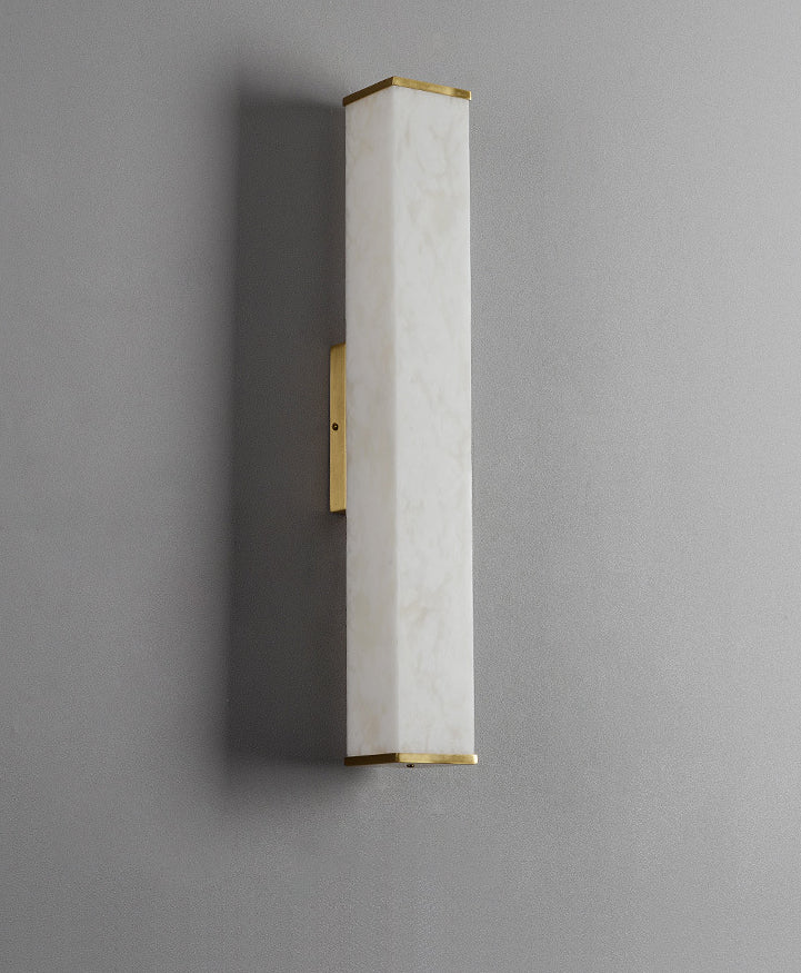 Aplique de pared rectangular de alabastro