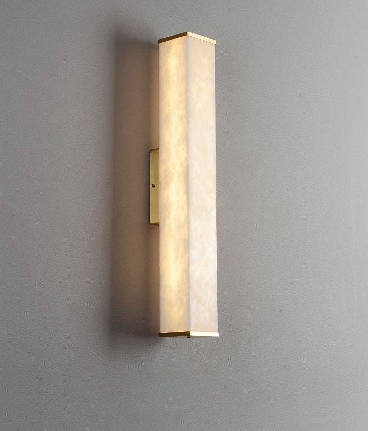 Aplique de pared rectangular de alabastro