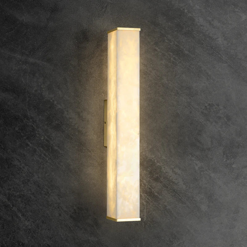 Aplique de pared rectangular de alabastro