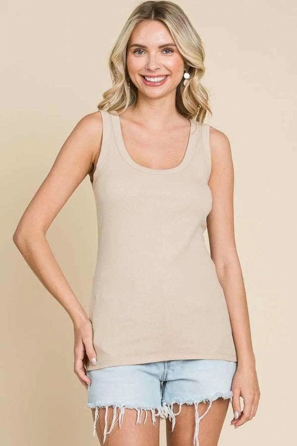 T-Shirts Trendsi just arrived - Culture Code ribbed scoop tank
