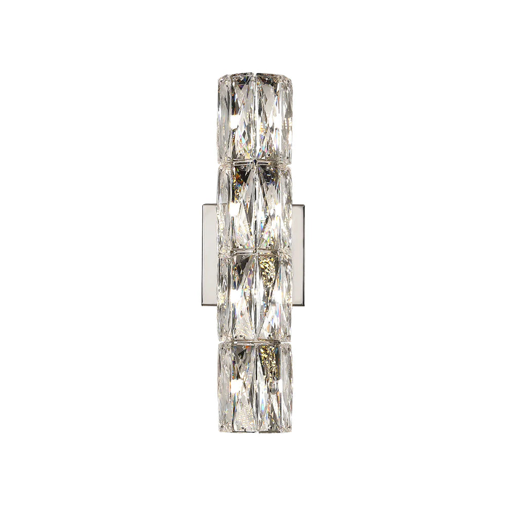 Lámpara de pared cilíndrica de cristal