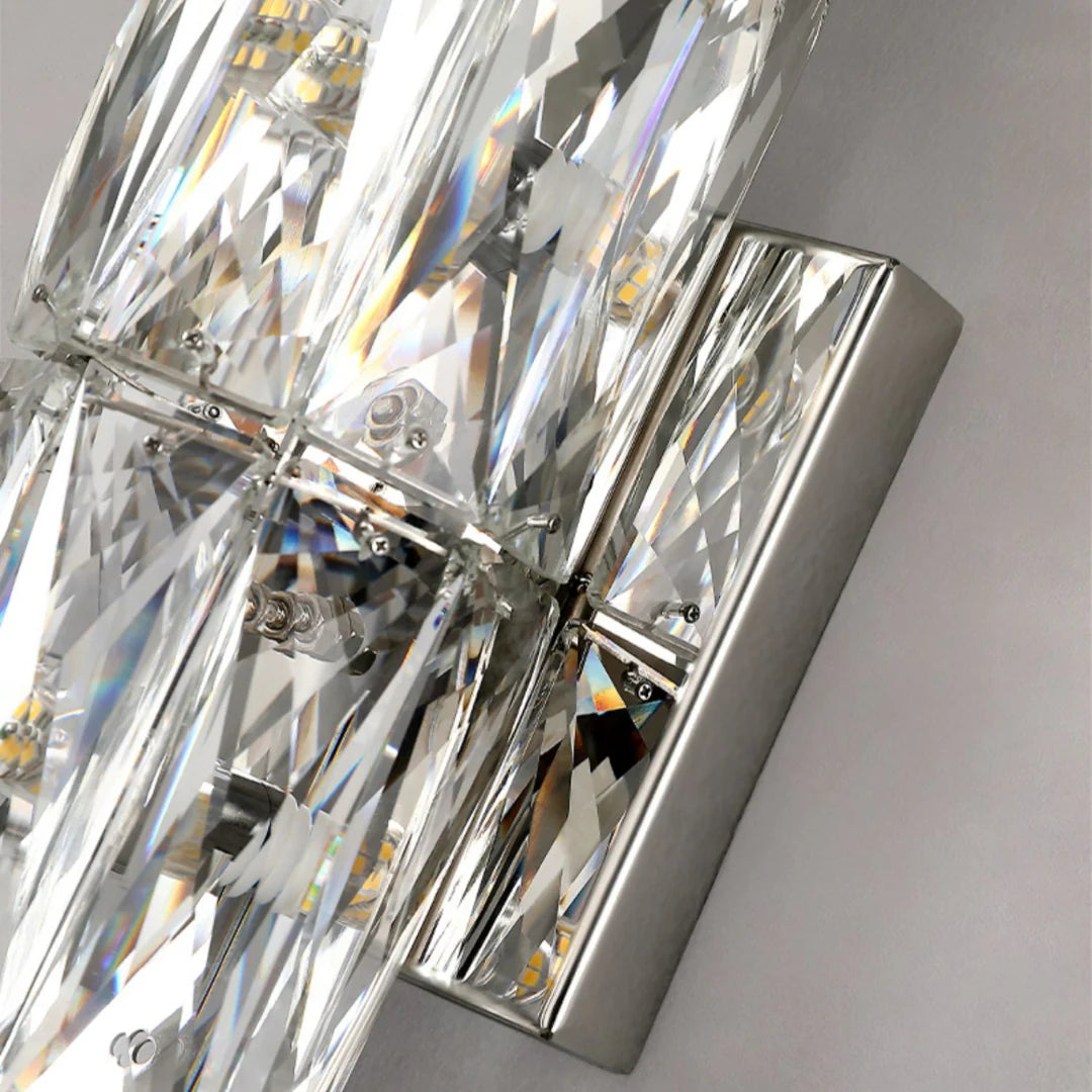 Lámpara de pared cilíndrica de cristal