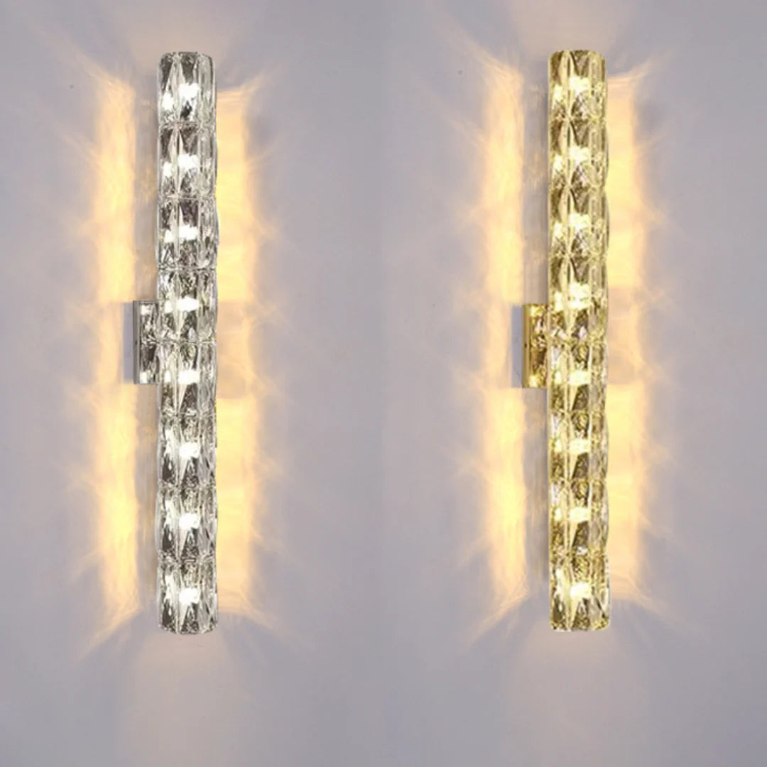 Lámpara de pared cilíndrica de cristal