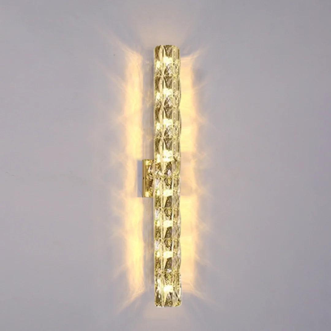 Lámpara de pared cilíndrica de cristal