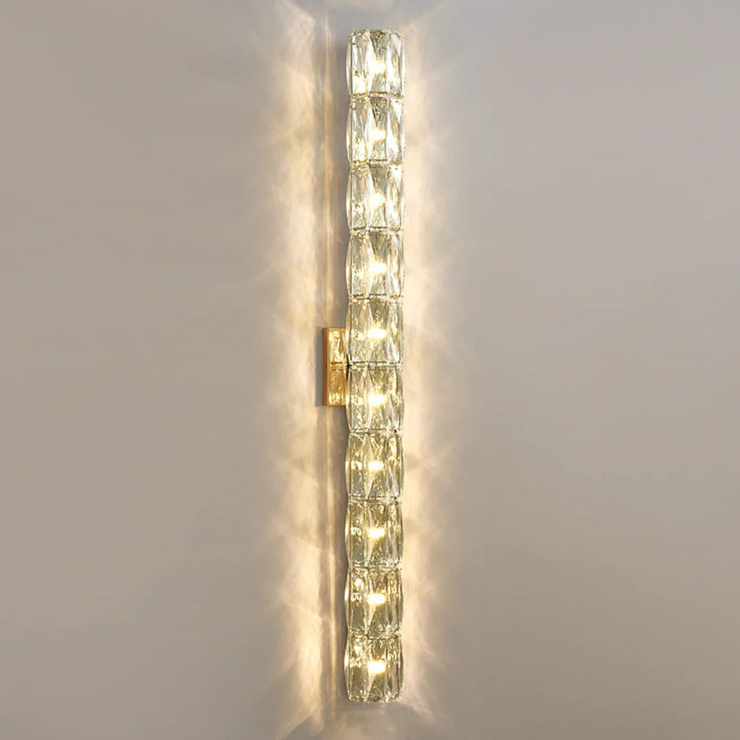 Lámpara de pared cilíndrica de cristal