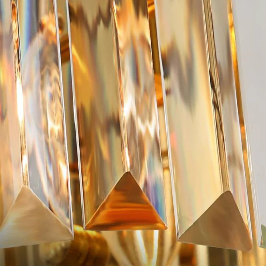 Aplique de pared cilíndrico de cristal