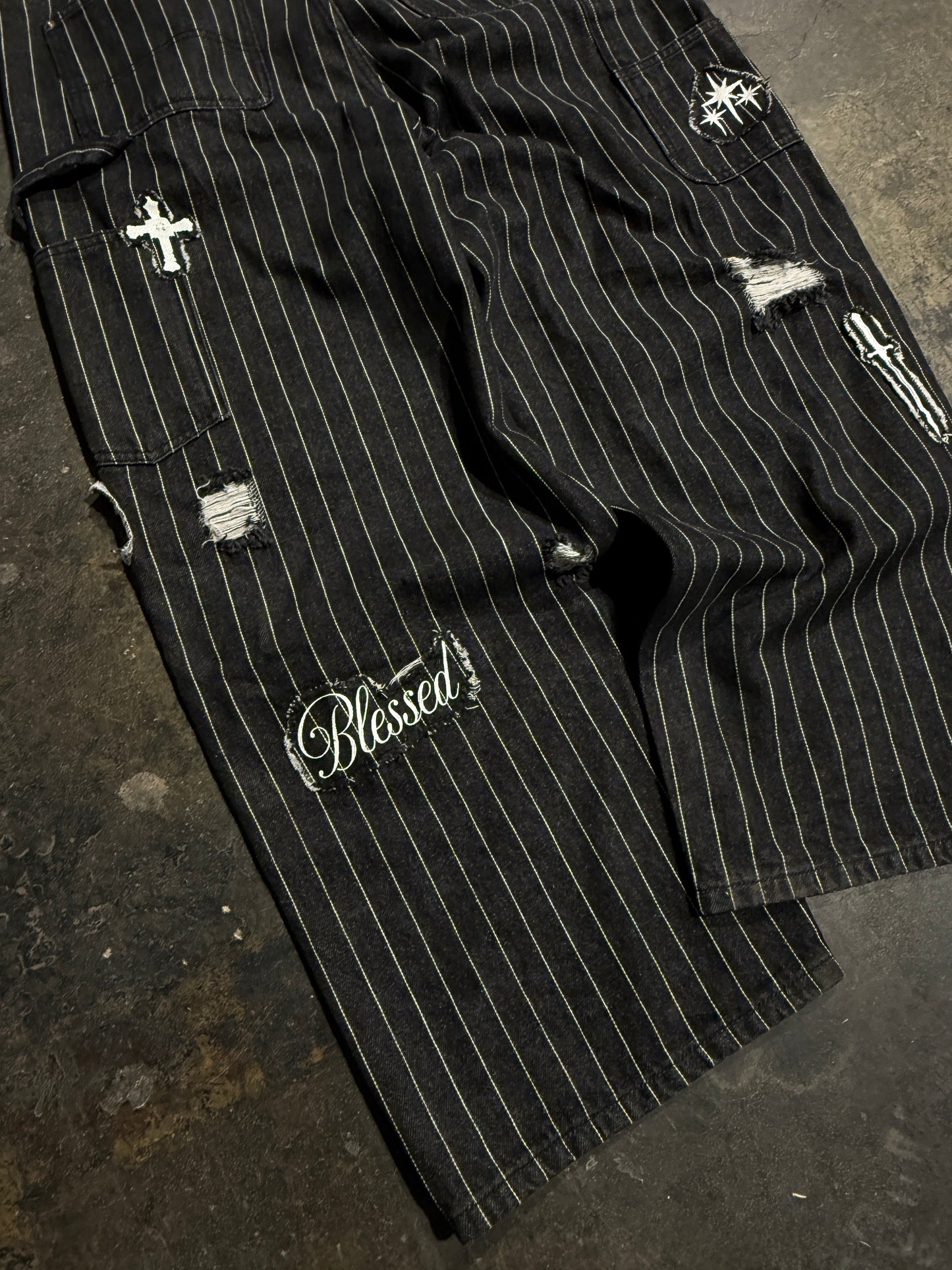 Pinstripe Patch Double Knees