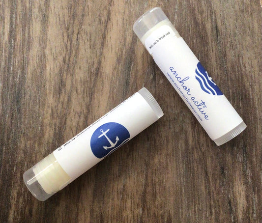 Bálsamo labial de cera de abeja y arándanos Anchor Active