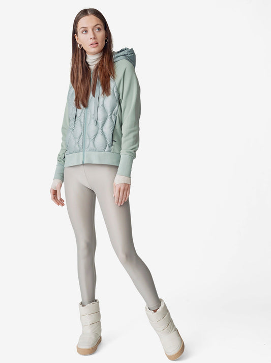 Sudadera con capucha y cremallera (Plumón) - Gris pizarra