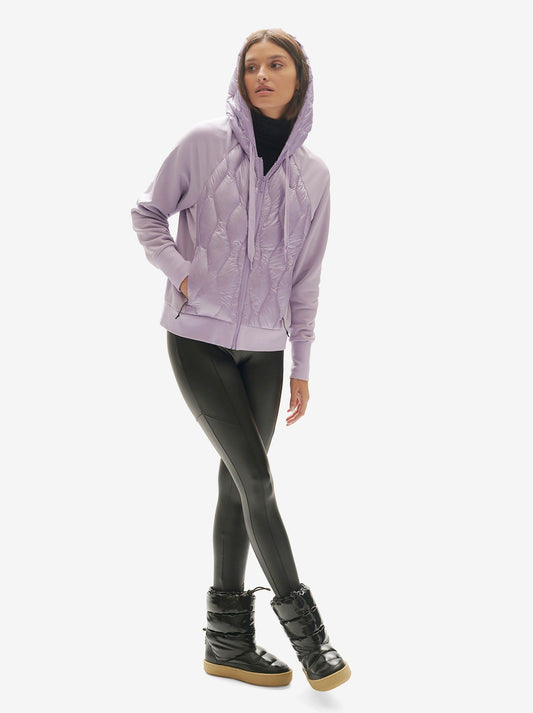 Sudadera con capucha y cremallera (Pluma) - Lavanda