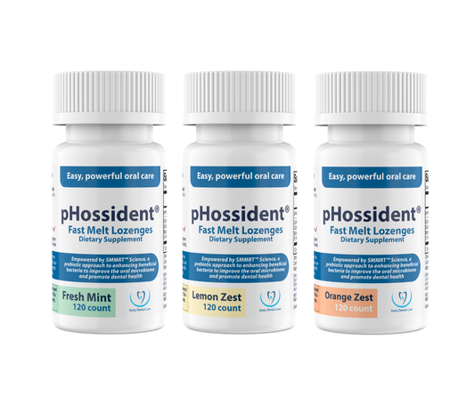 pHossident® Fast Melt Lozenges (120ct) - BUNDLE (Mint, Lemon, Orange)