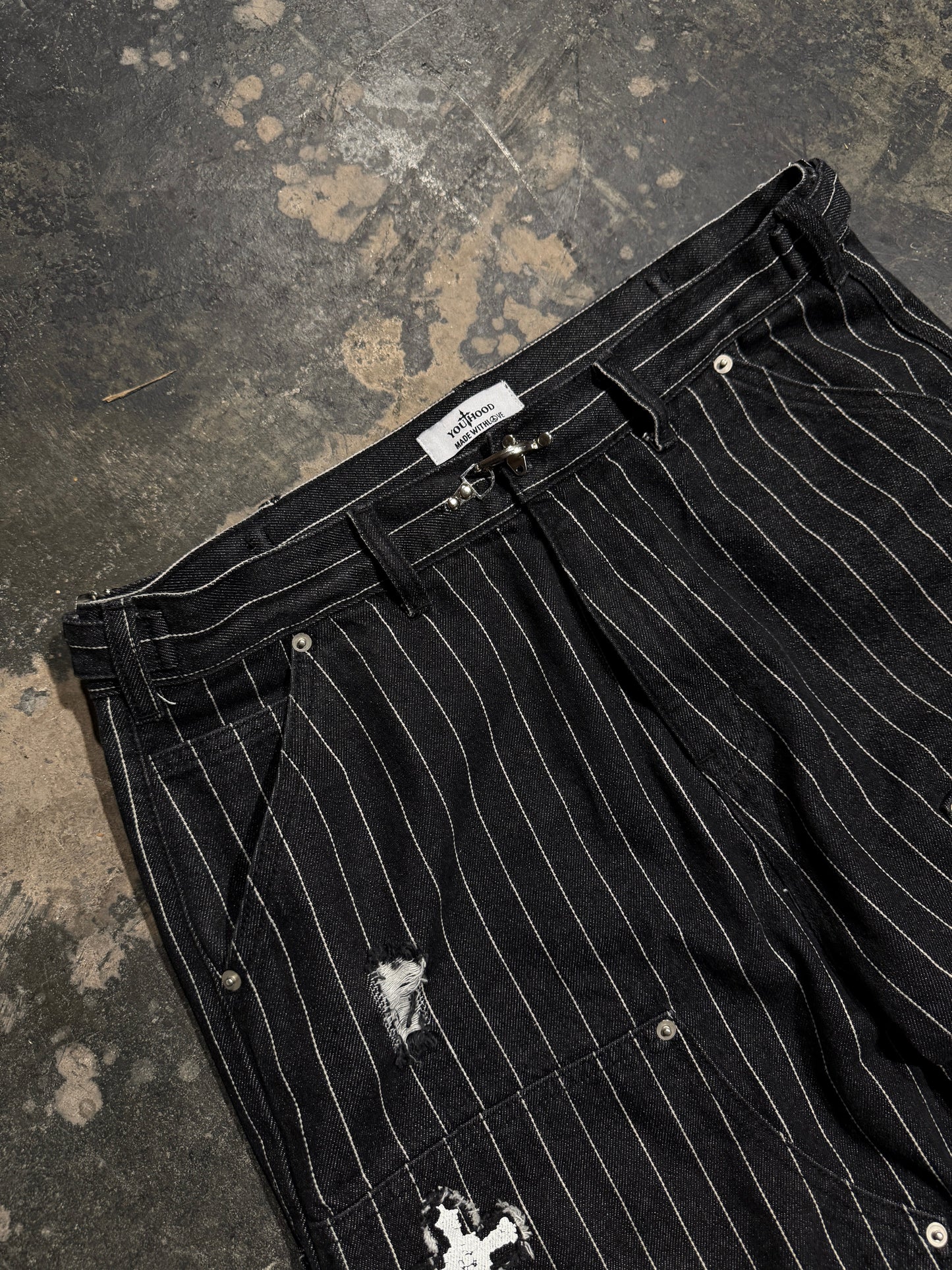 Pinstripe Patch Double Knees