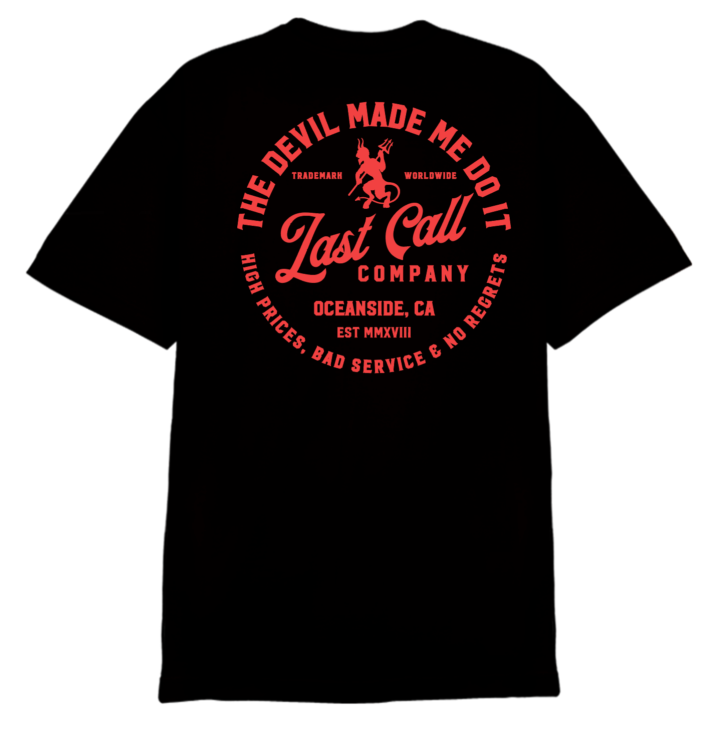 Camiseta Devil Made Badge manga corta de Last Call Co.