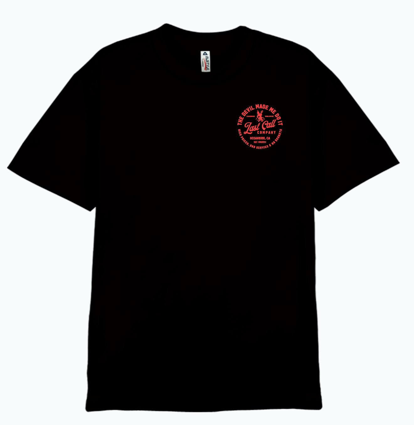 Camiseta Devil Made Badge manga corta de Last Call Co.