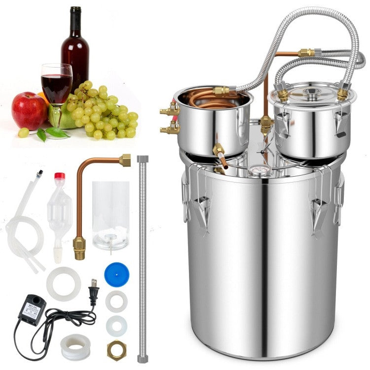 Kit de fermentación / destilación de alcohol de acero inoxidable de 10 galones