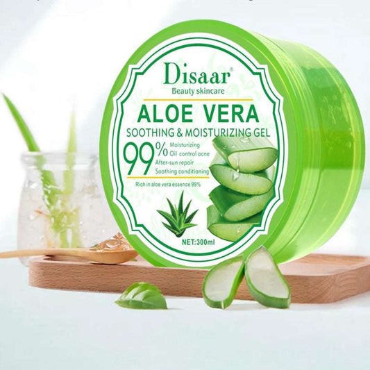 DISAAR Nueva crema facial reparadora de 300 ml para después del sol con vitaminas, colágeno, gel de aloe vera orgánico, ácido hialurónico, para eliminar el acné
