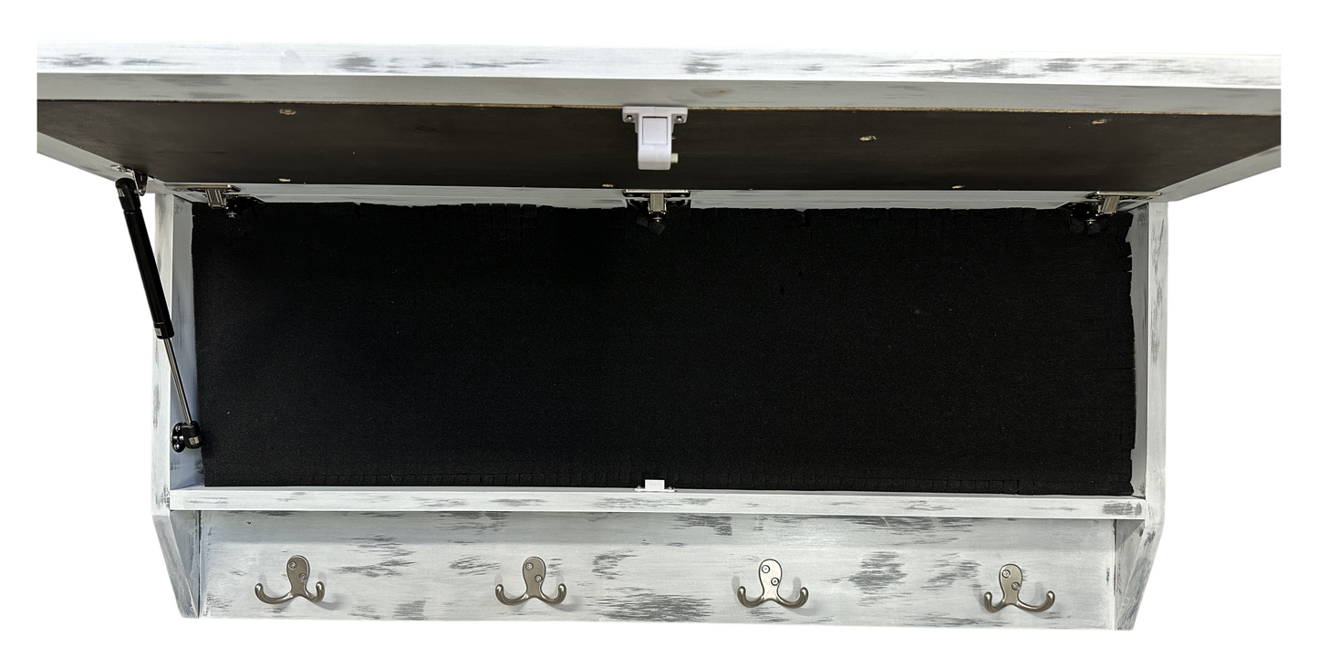 Coat Rack Hidden Gun Storage - Winter Tree