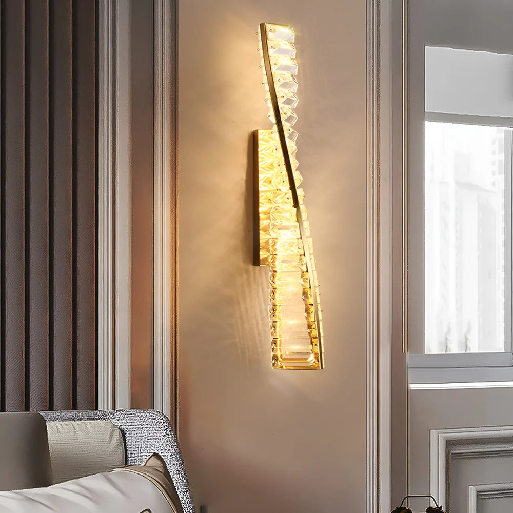 Lámpara de pared de cristal hélice doble de ADN