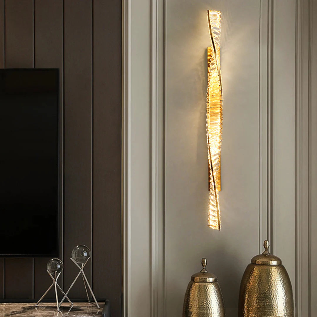 Lámpara de pared de cristal hélice doble de ADN