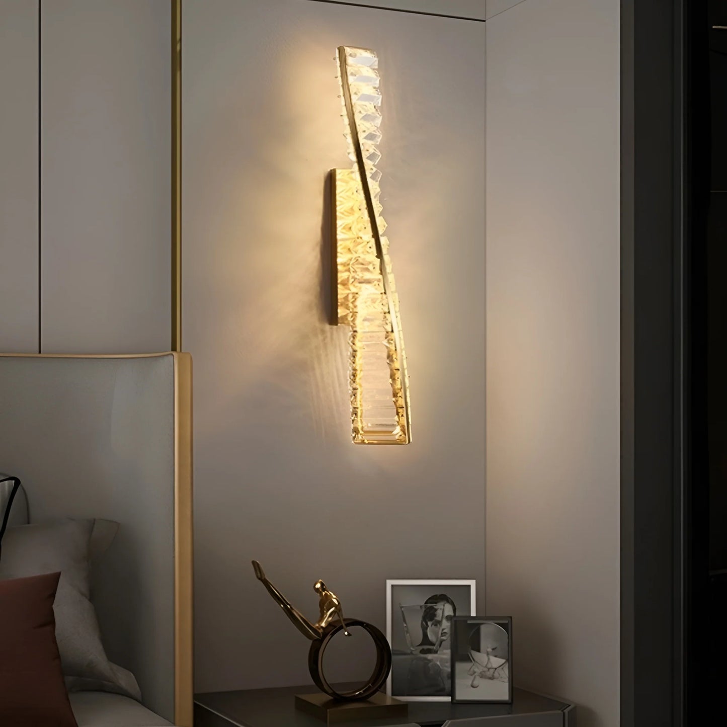 Lámpara de pared de cristal hélice doble de ADN