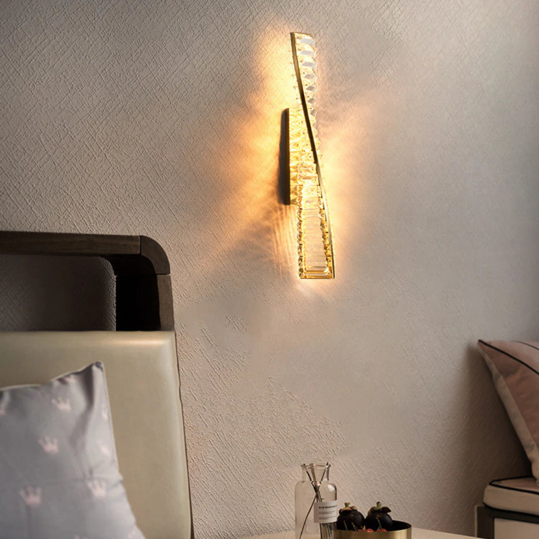 Lámpara de pared de cristal hélice doble de ADN