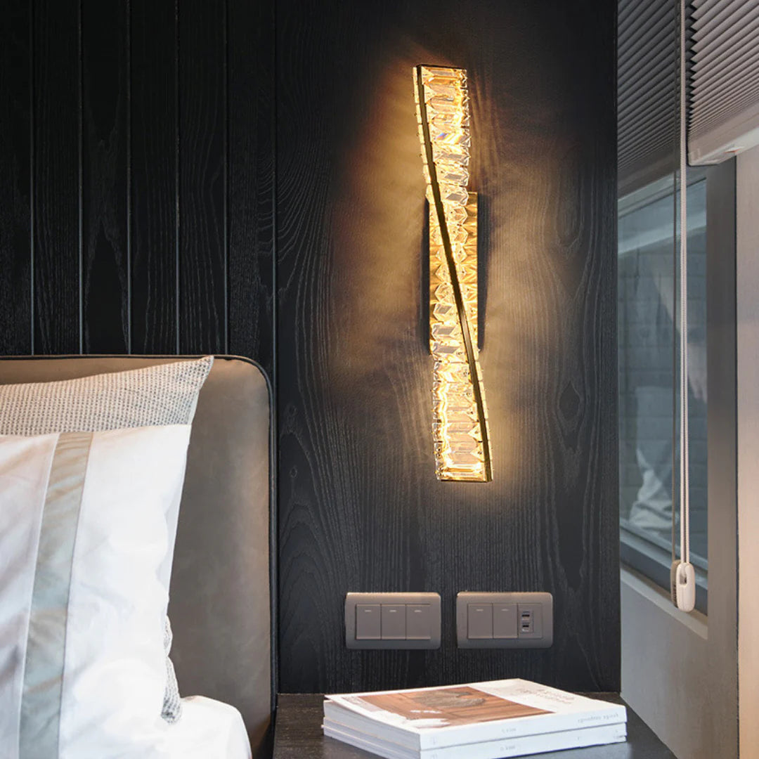 Lámpara de pared de cristal hélice doble de ADN