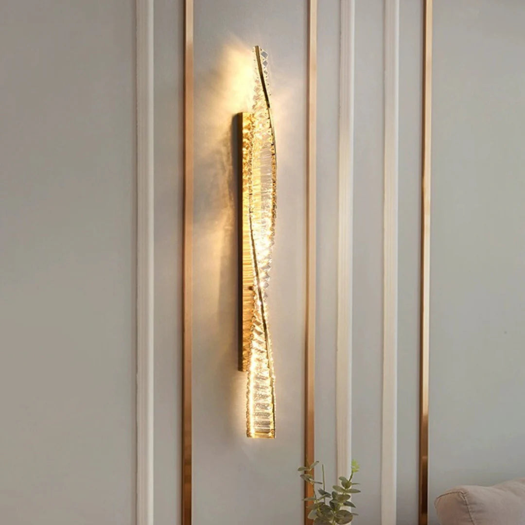 Lámpara de pared de cristal hélice doble de ADN