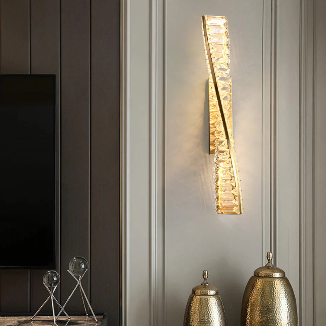 Lámpara de pared de cristal hélice doble de ADN