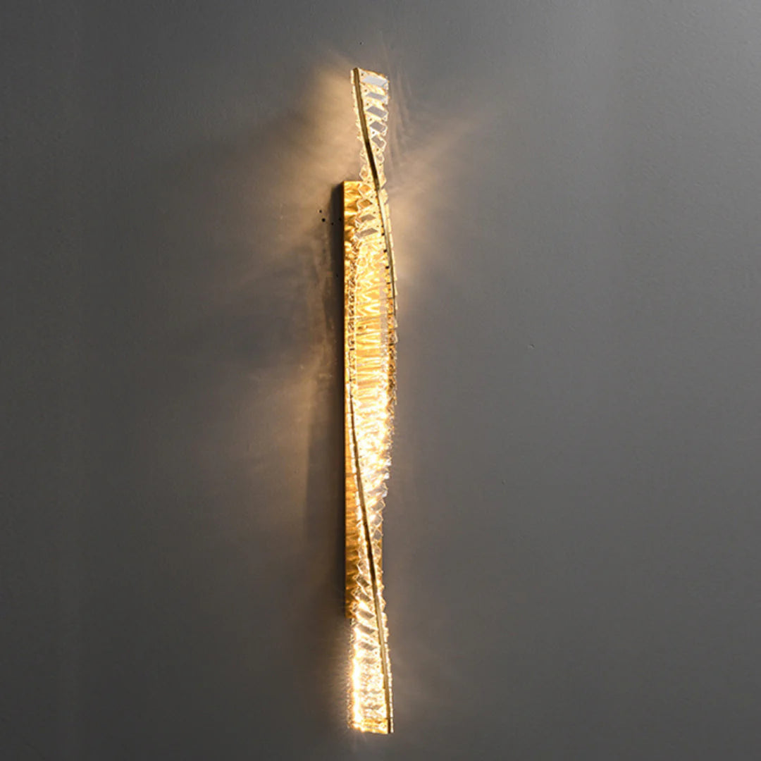 Lámpara de pared de cristal hélice doble de ADN