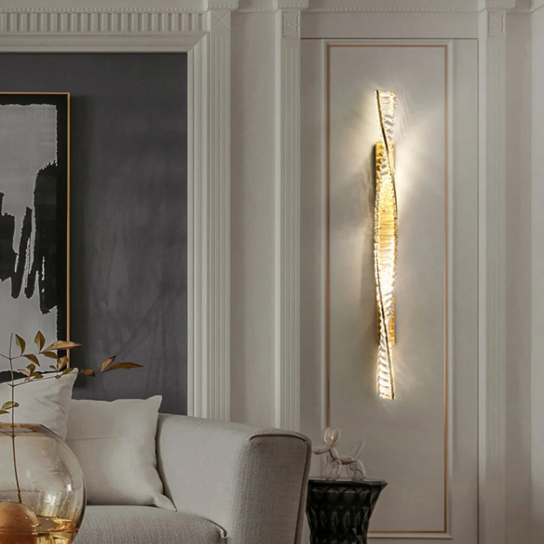 Lámpara de pared de cristal hélice doble de ADN