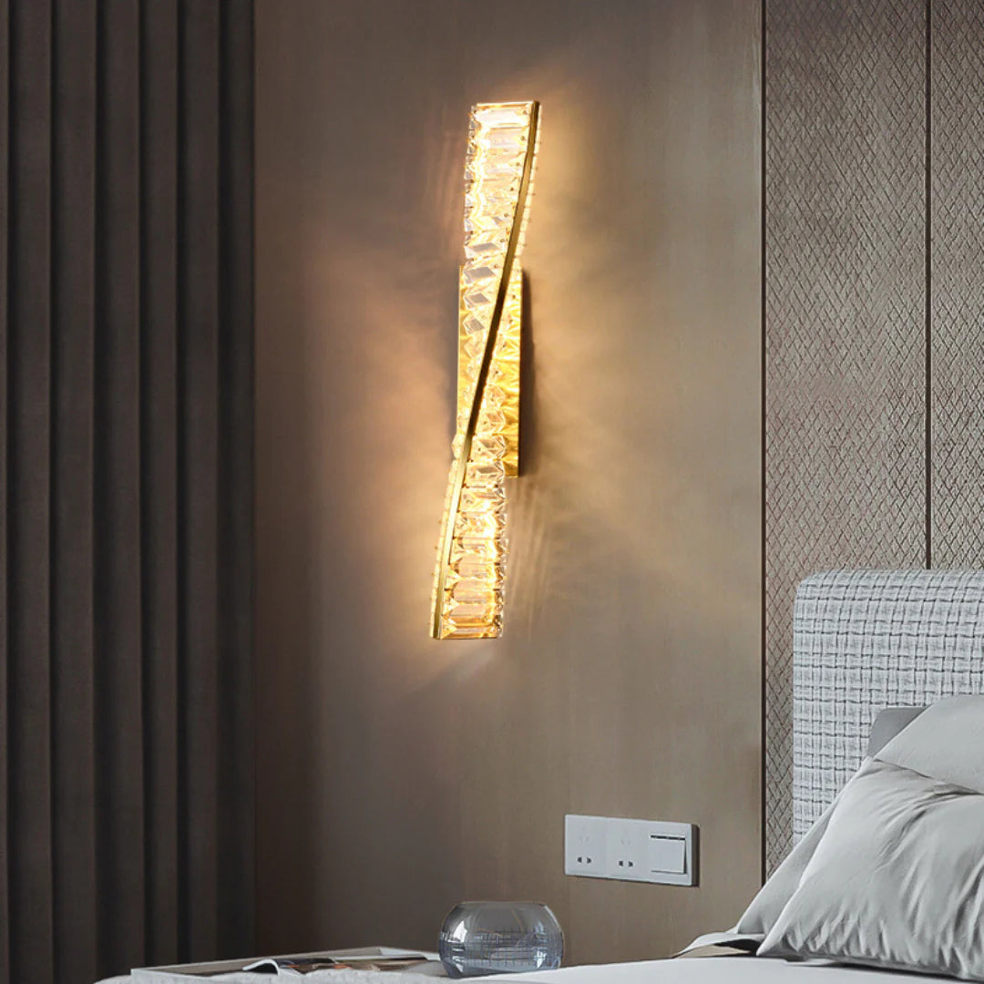 Lámpara de pared de cristal hélice doble de ADN