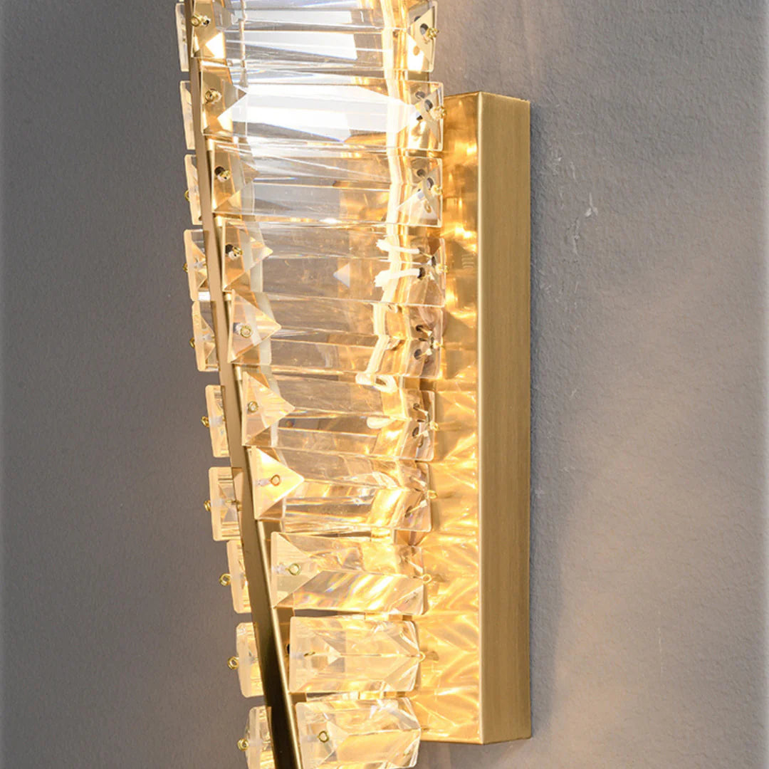 Lámpara de pared de cristal hélice doble de ADN