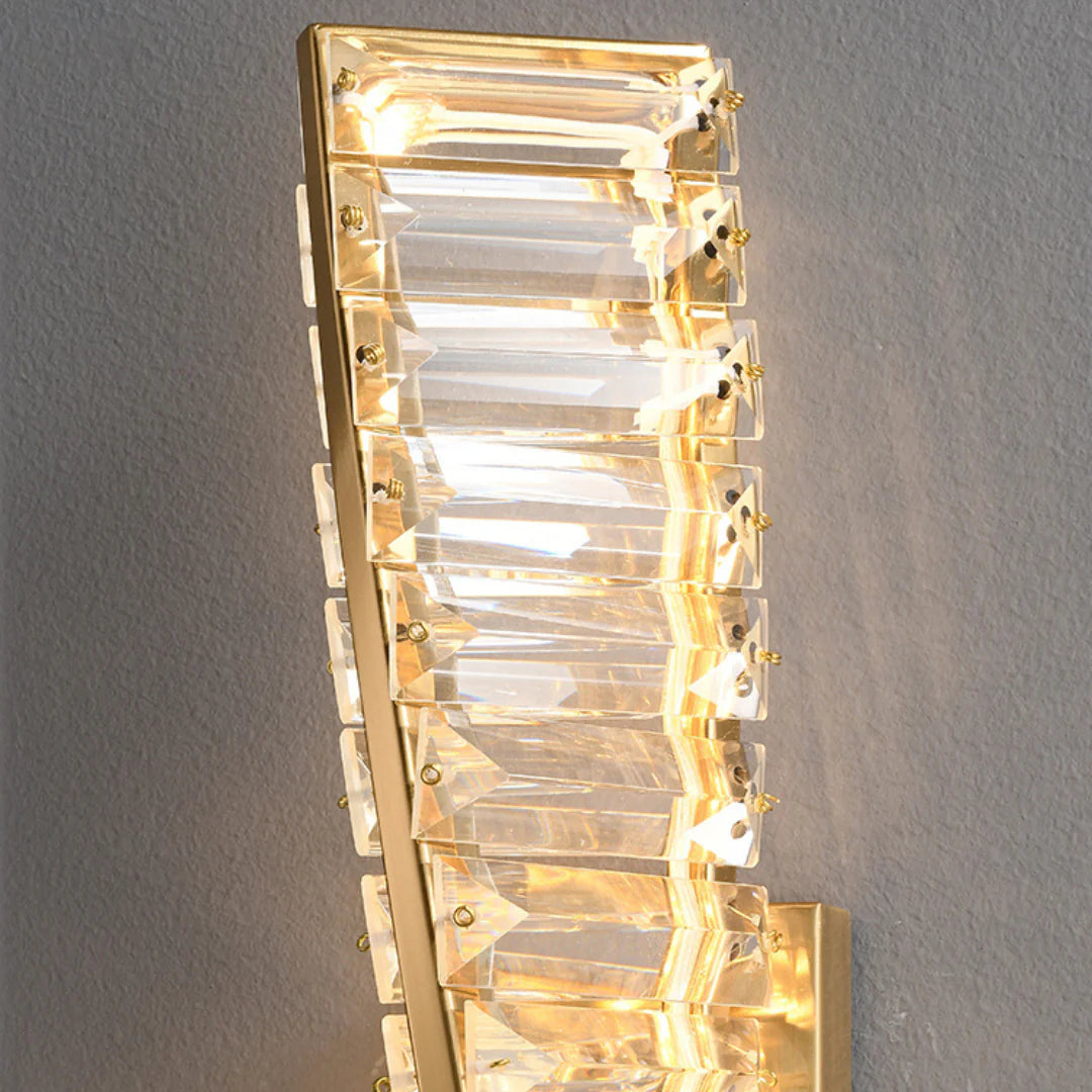 Lámpara de pared de cristal hélice doble de ADN