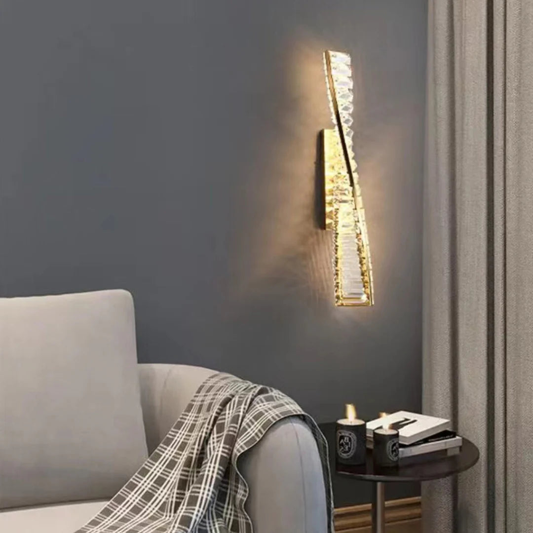 Lámpara de pared de cristal hélice doble de ADN