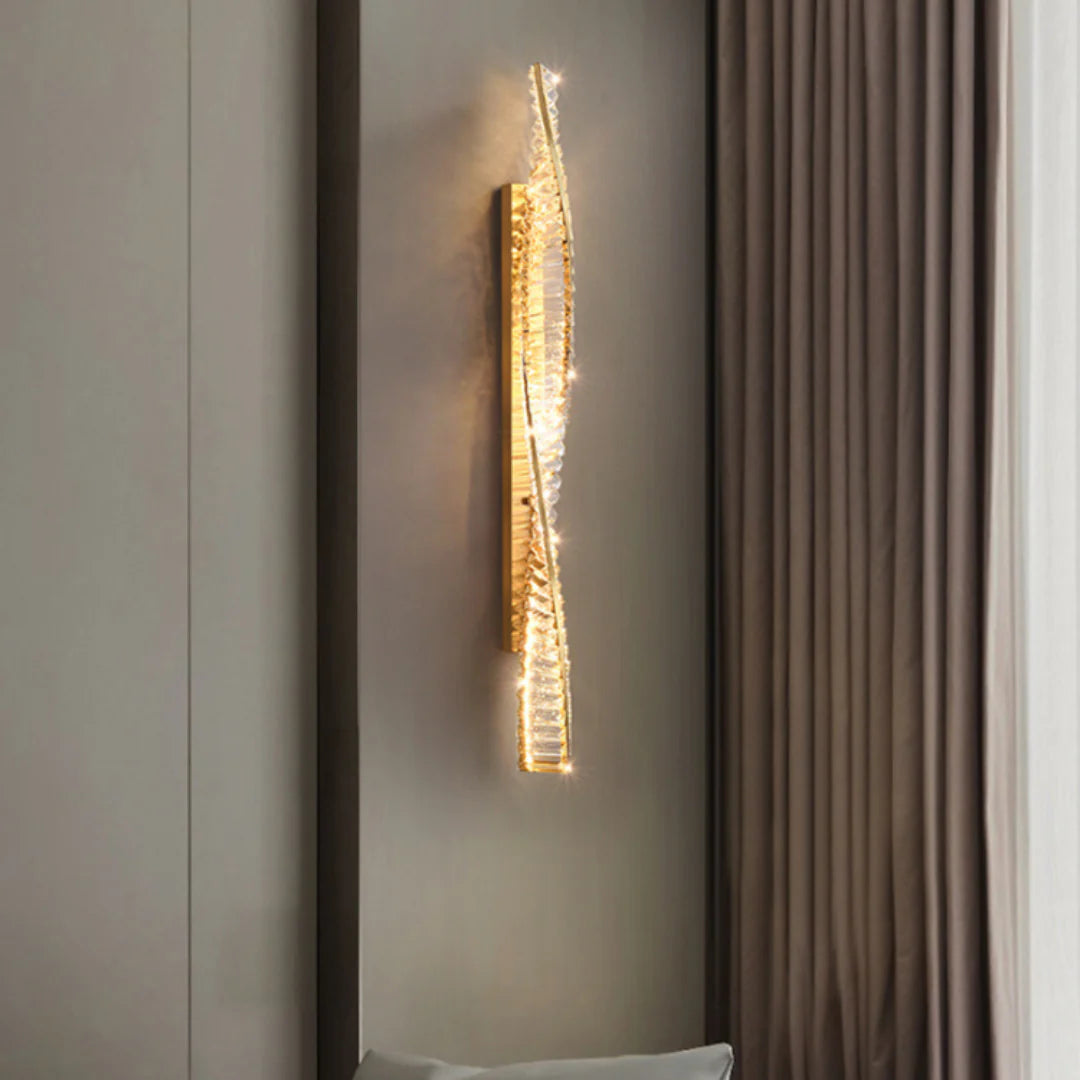 Lámpara de pared de cristal hélice doble de ADN