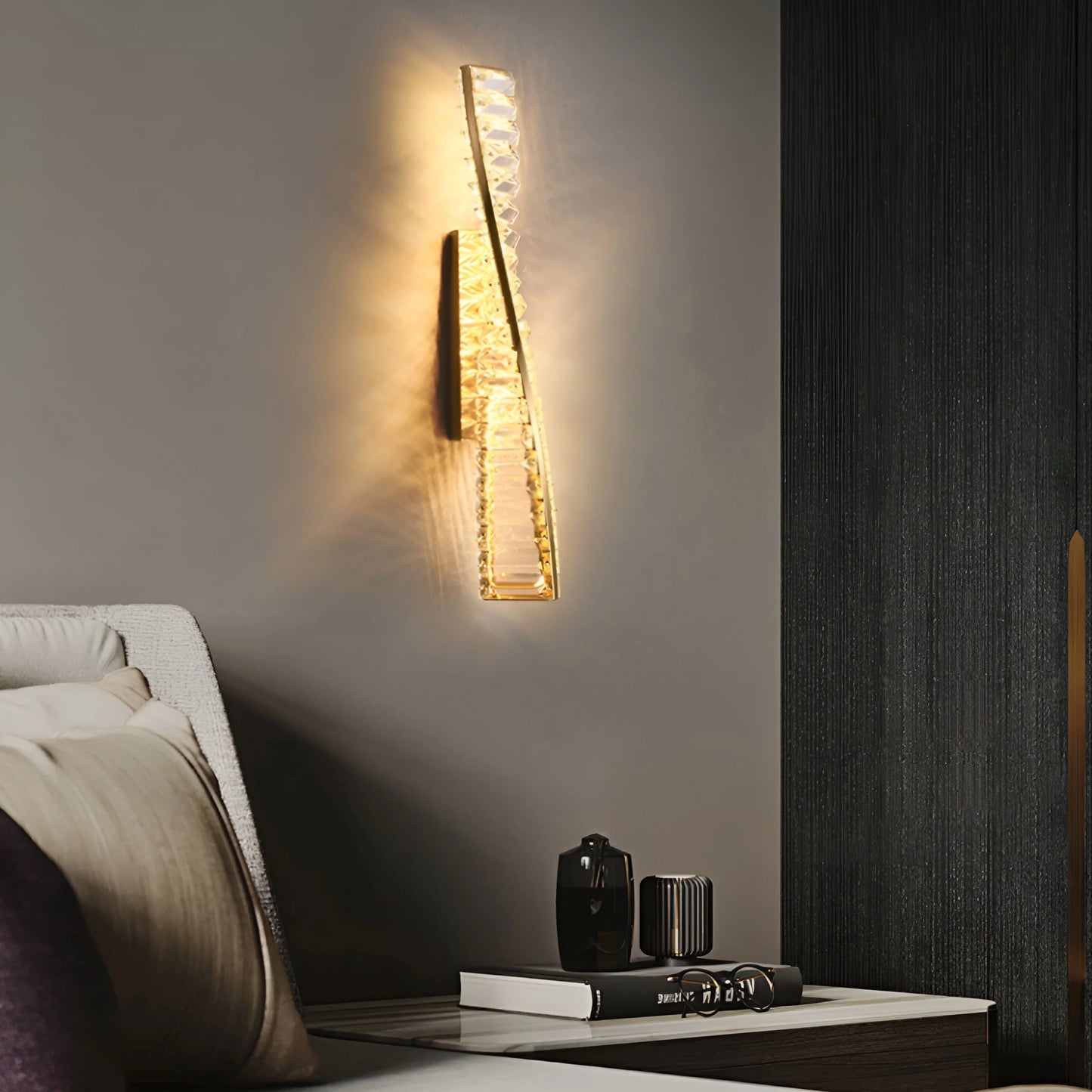 Lámpara de pared de cristal hélice doble de ADN